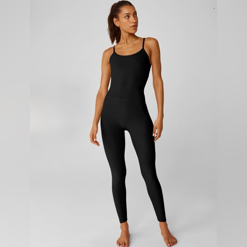 Beyond Yoga Spacedye Uplevel Midi Jumpsuit in Darkest Night SZ L NWOT MSRP $138 - Picture 2 of 7